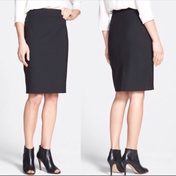 Theory Joanie Sevona Wool Black Pencil Skirt, Size 2 - Picture 1 of 8